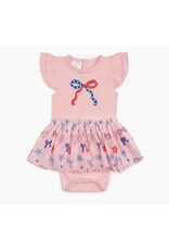Sweet Wink- Red, White & Cute S/S Tutu Bodysuit