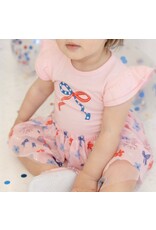 Sweet Wink- Red, White & Cute S/S Tutu Bodysuit