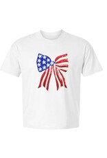 Sweet Wink- Patriotic Sequin Adult S/S White TShirt