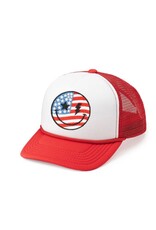 Sweet Wink- Patriotic Smiley Patch Trucker Hat