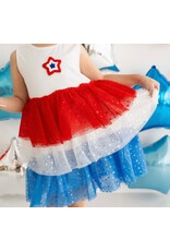 Sweet Wink- Patriotic Star Patch Tank Tutu Dress