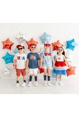 Sweet Wink- Patriotic Star Patch Tank Tutu Dress