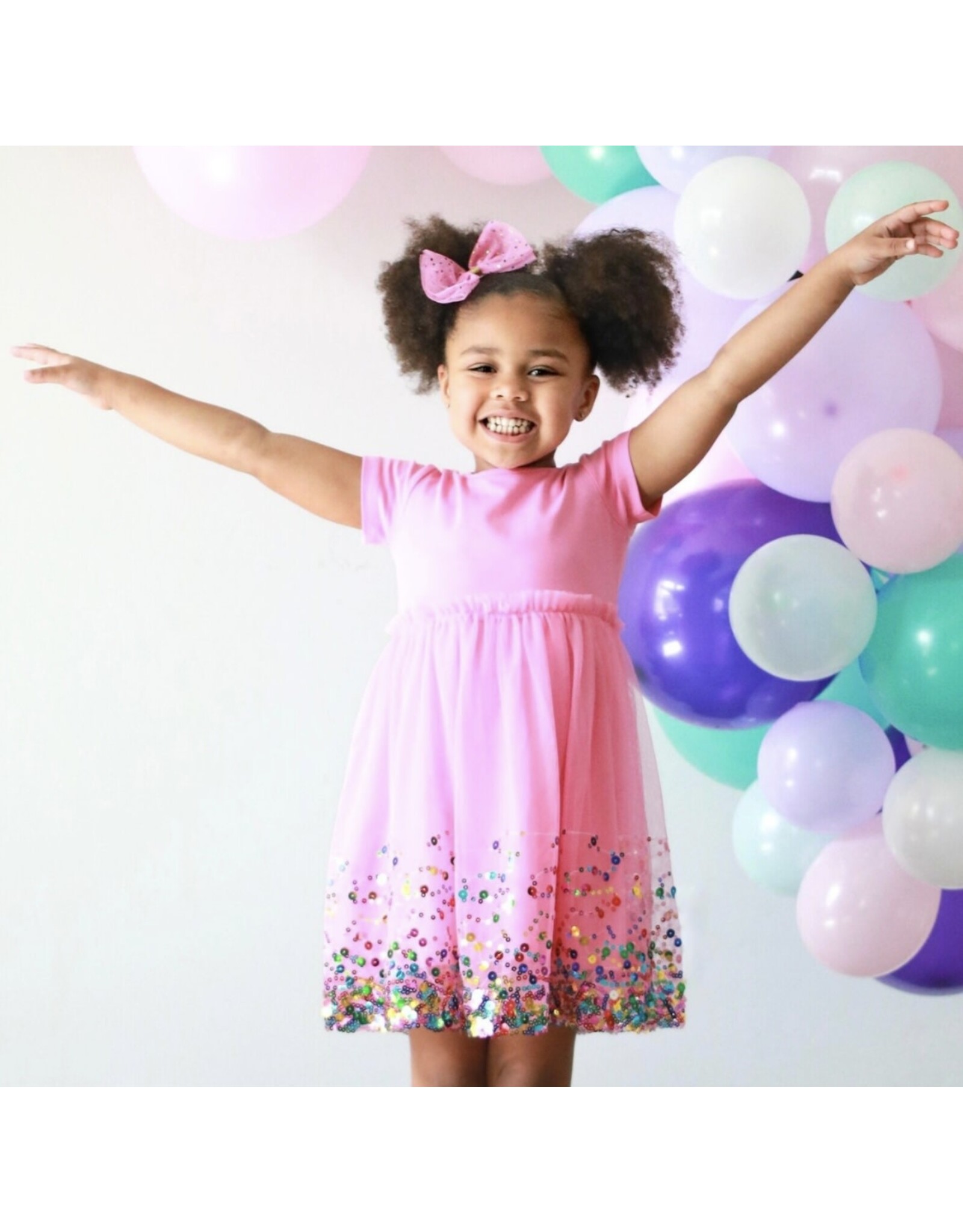 Sweet Wink- Raspberry Confetti Tutu Dress