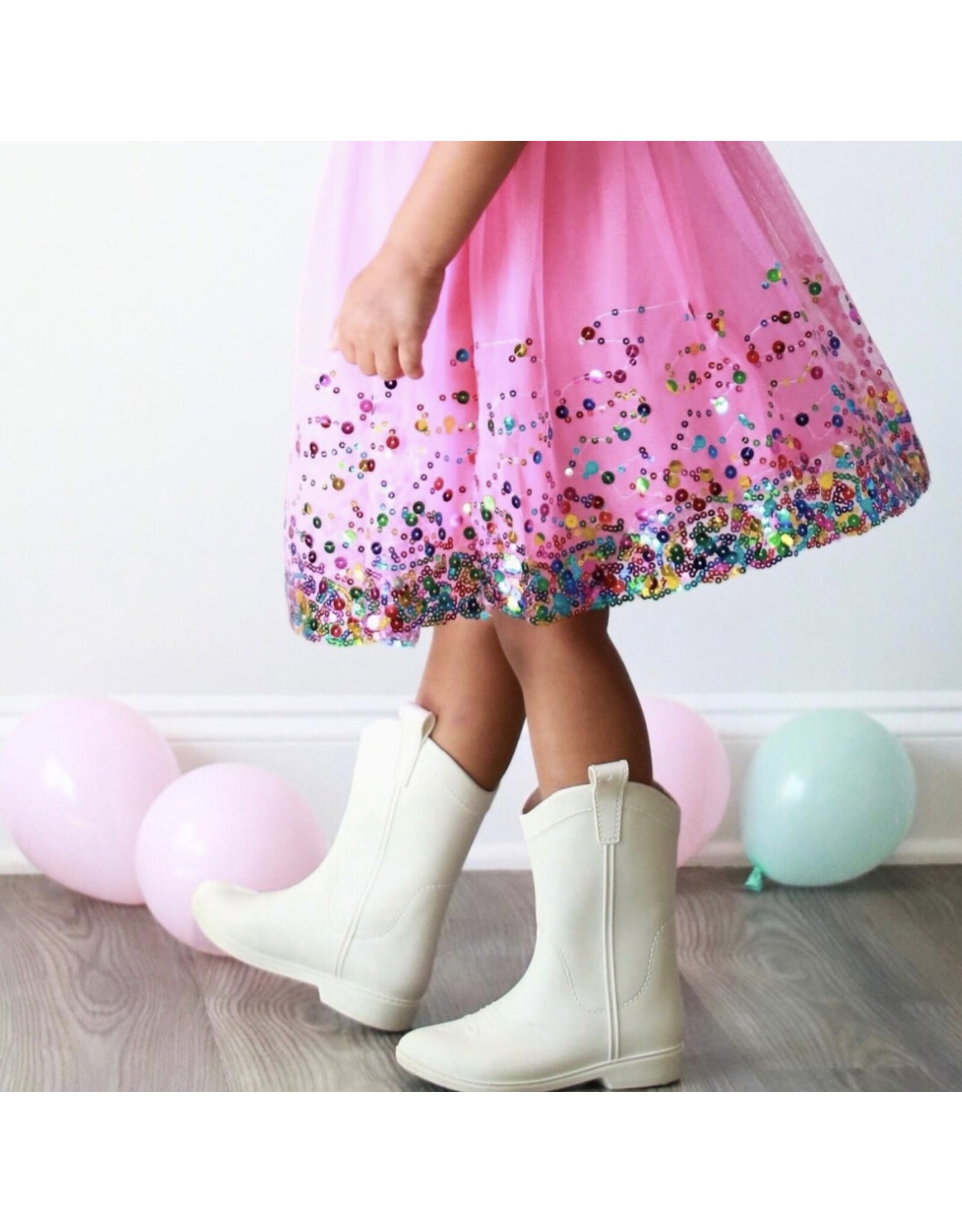 Sweet Wink- Raspberry Confetti Tutu Dress