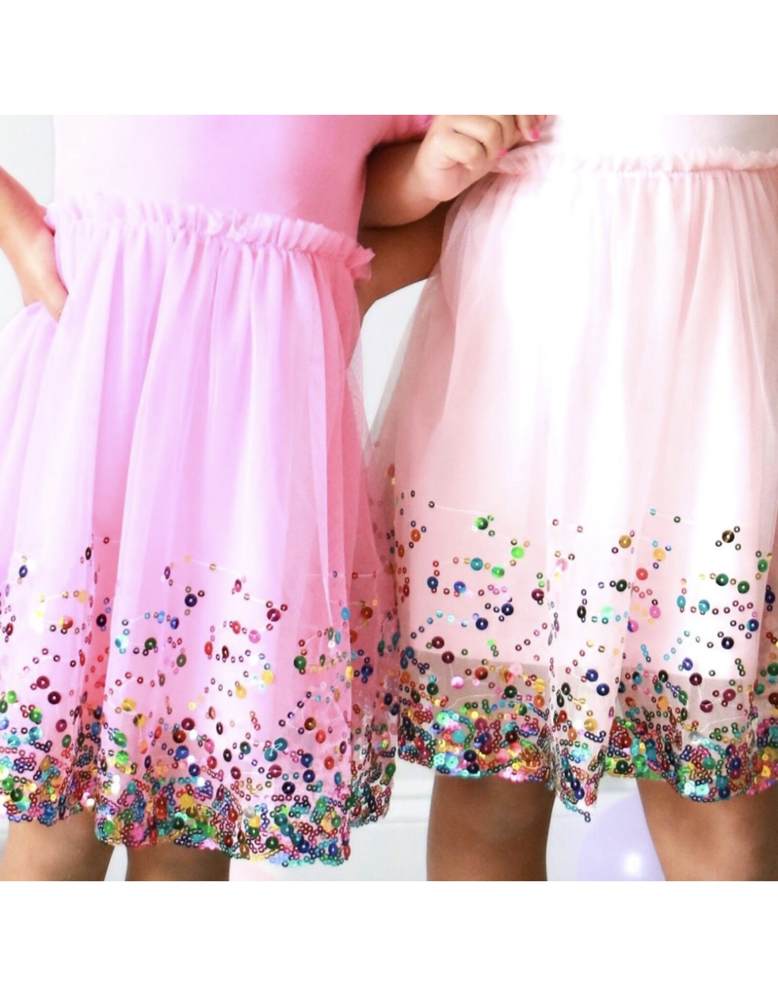 Sweet Wink- Raspberry Confetti Tutu Dress