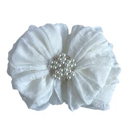 In Awe - Off White Headband with Pearl