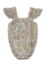 Bonnie  Jean Bonnie Jean- Green Floral Ruffle Bubble