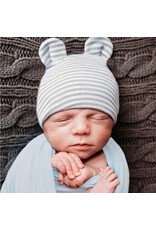 ILYBEAN Ilybean- Striped Gray Bear Nursery Beanie