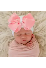 ILYBEAN Ilybean- Pink Scalloped Bow Nursery Beanie