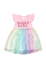 Sweet Wink- Birthday Patch Rainbow Ombre Sequin Tutu Dress