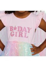 Sweet Wink- Birthday Patch Rainbow Ombre Sequin Tutu Dress