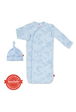 Magnetic Me Magnetic Me- Blue Doeskin Modal Magnetic Gown & Hat Set NB-3M