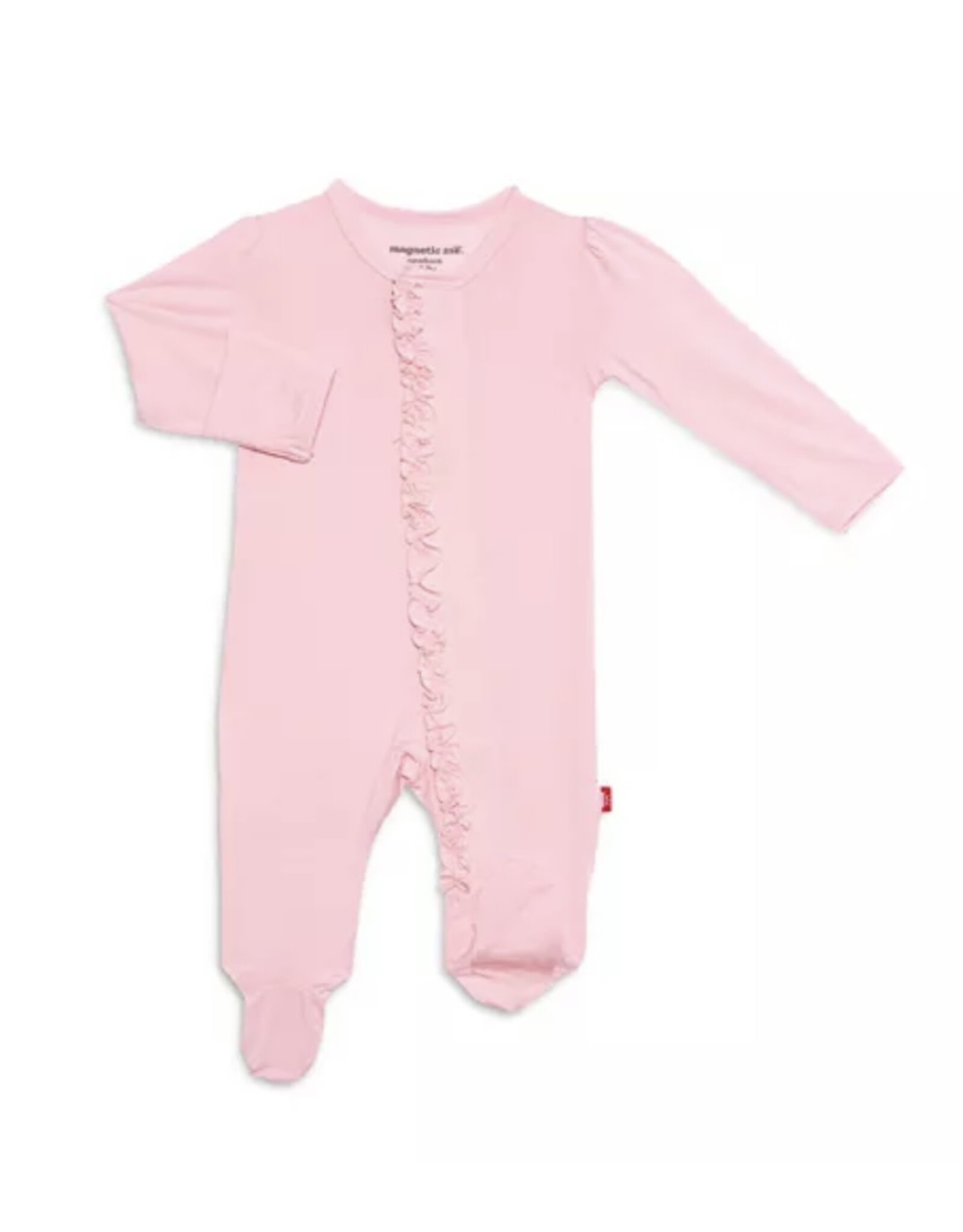 Magnetic Me Magnetic Me- Pink Dogwood Modal Magnetic Ruffle Footie