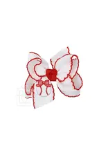 Beyond Creations Beyond Creations- Baseball Crochet Edge 5.5" Knot Bow