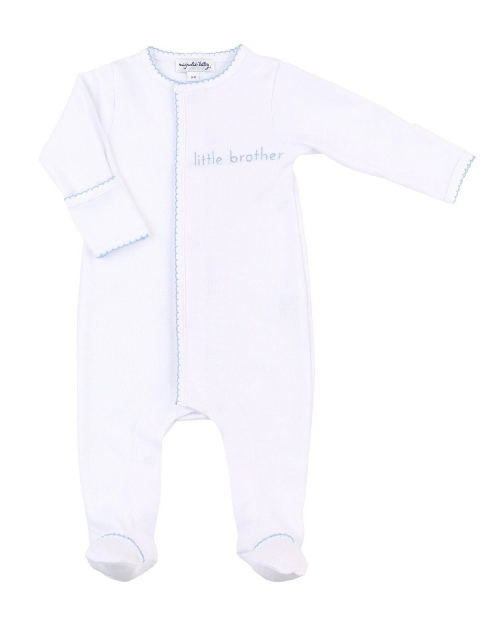 Magnolia Baby Magnolia Baby- Little Brother Embroidered Footie