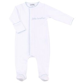 Magnolia Baby Magnolia Baby- Little Brother Embroidered Footie