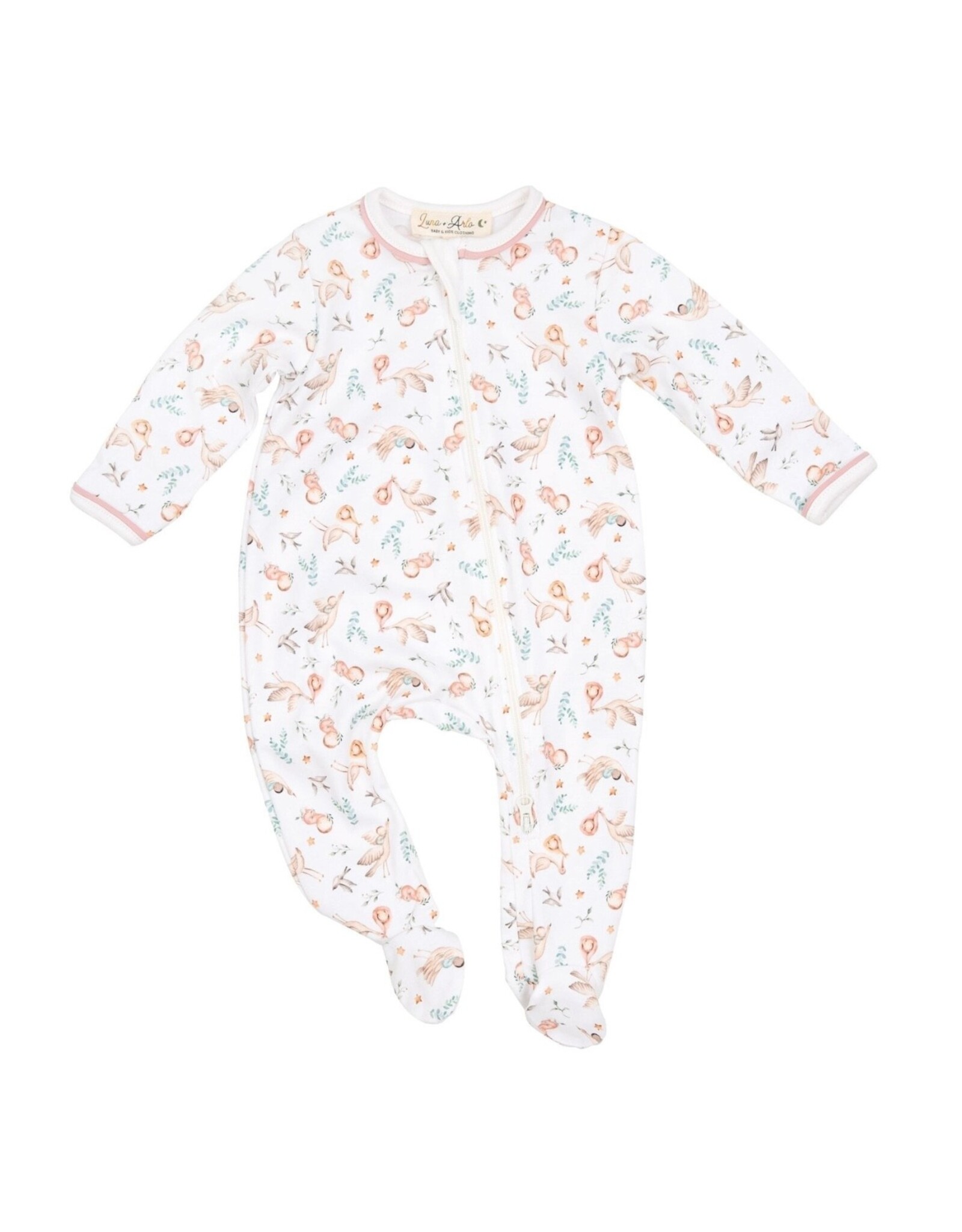 Magnolia Baby Luna & Arlo- Cherished Arrivals Zip Footie
