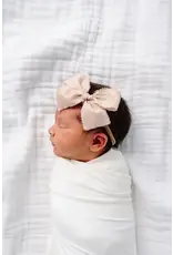 Lou Lou & Company Lou Lou- Chiffon Bow Headband: Champagne Shimmer