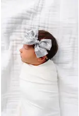 Lou Lou & Company Lou Lou- Chiffon Bow Headband: Chrome Shimmer