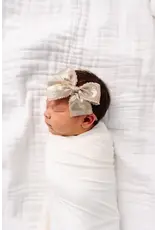 Lou Lou & Company Lou Lou- Chiffon Bow Headband: Gold