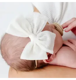 Lou Lou & Company Lou Lou - Tulle Bow Headband: Ivory Dot