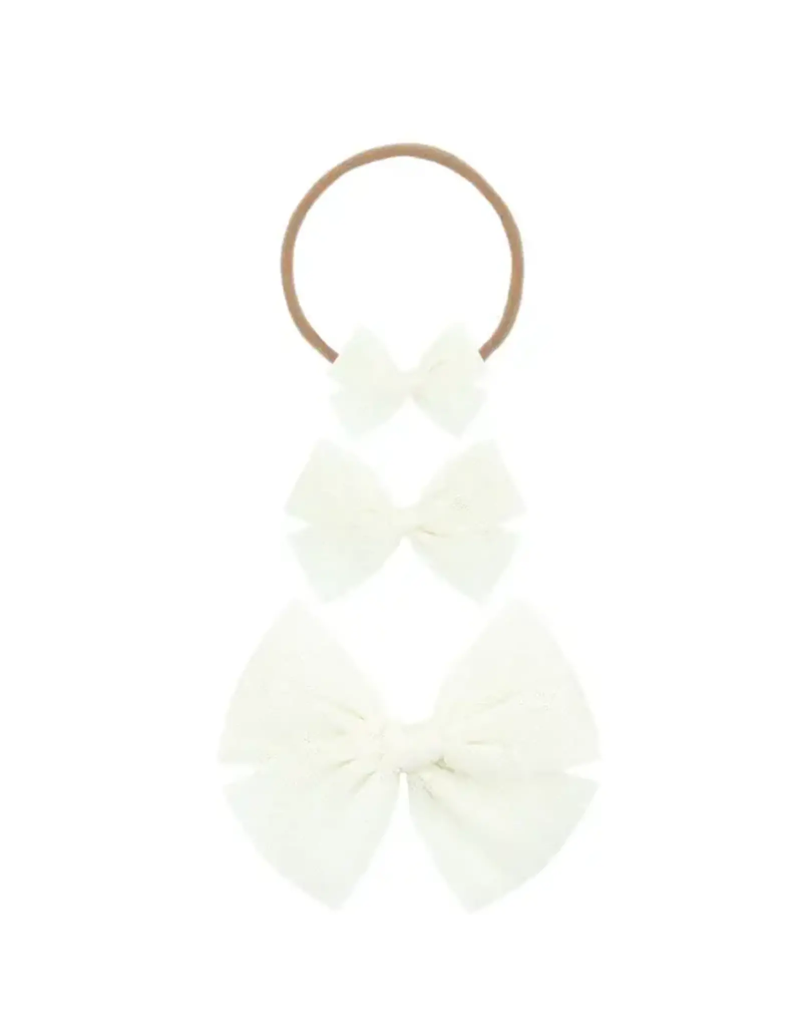 Lou Lou & Company Lou Lou - Tulle Bow Headband: Ivory Dot