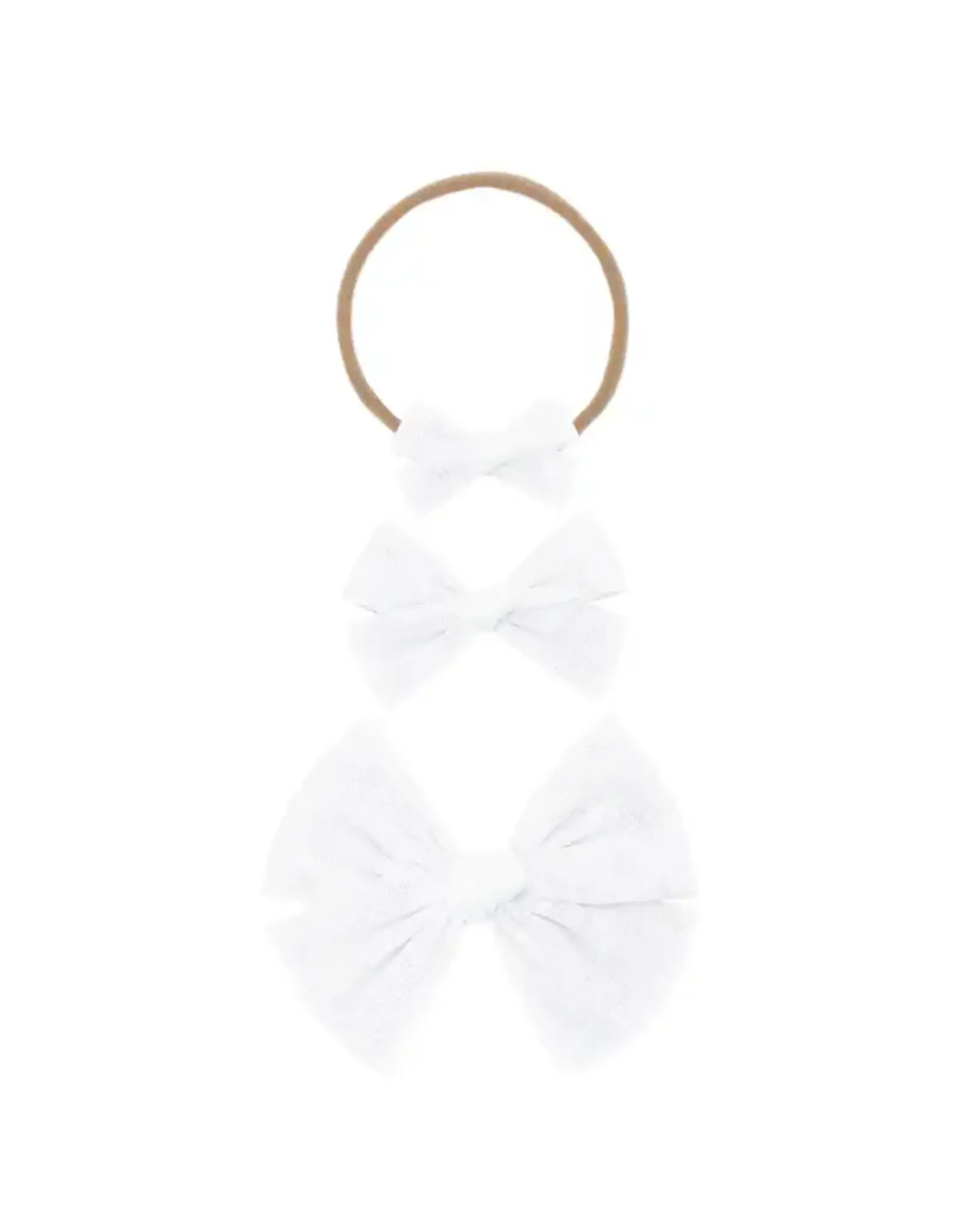Lou Lou & Company Lou Lou - Tulle Bow Headband: White