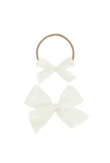 Lou Lou & Company Lou Lou - Satin Bow Headband: Cream