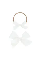 Lou Lou & Company Lou Lou - Satin Bow Headband: White