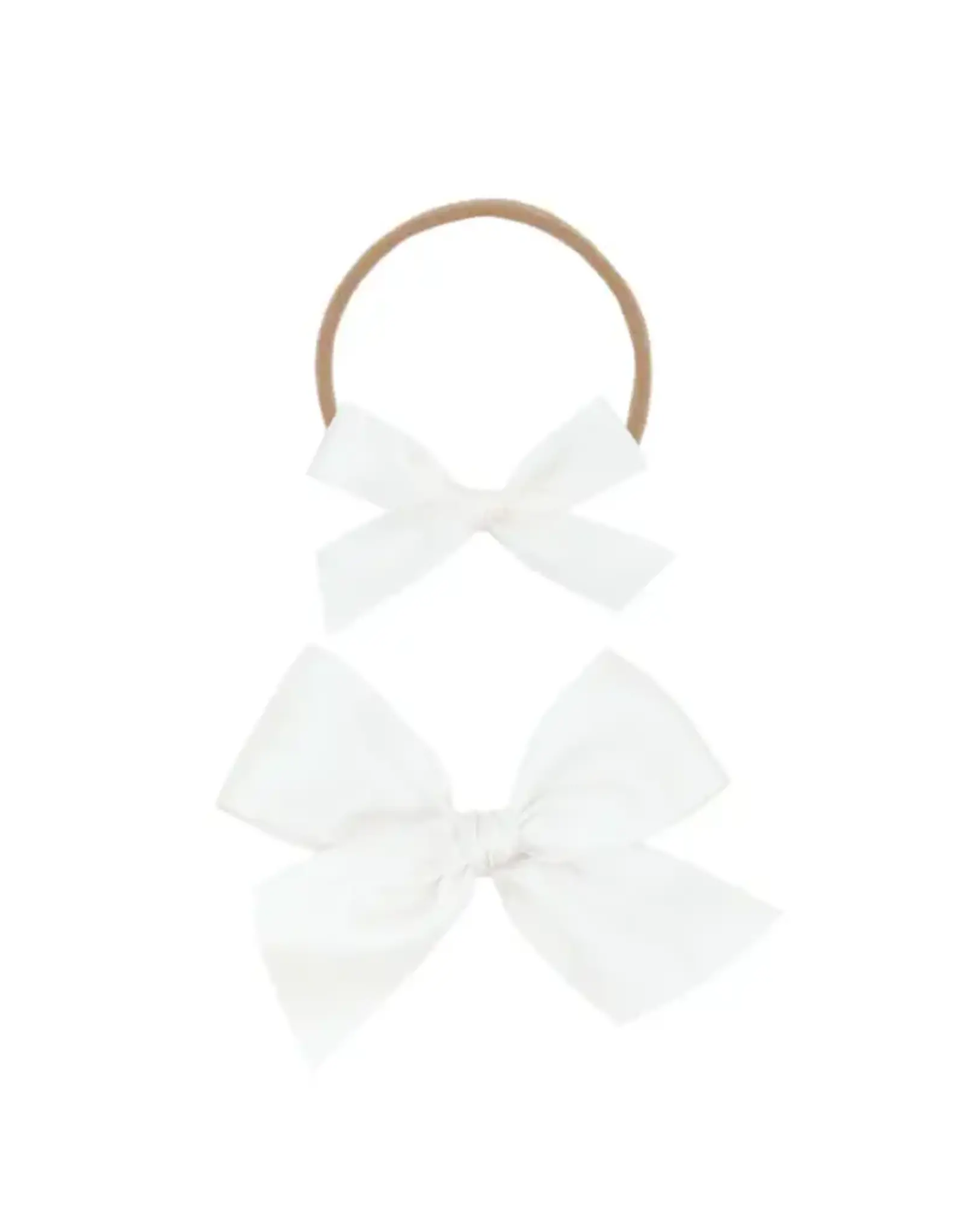 Lou Lou & Company Lou Lou - Satin Bow Headband: White