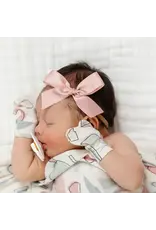 Lou Lou & Company Lou Lou- French Pink Satin Bow on Nylon Headband: Small