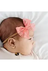 Lou Lou & Company Lou Lou- Watermelon Lace Bow on Nylon Headband