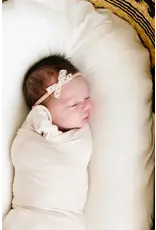 Lou Lou & Company Lou Lou- Mini Cream Lace Bow on Nylon Headband