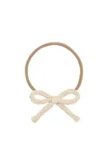 Lou Lou & Company Lou Lou- Crochet Bow on Nylon Headband: Oat