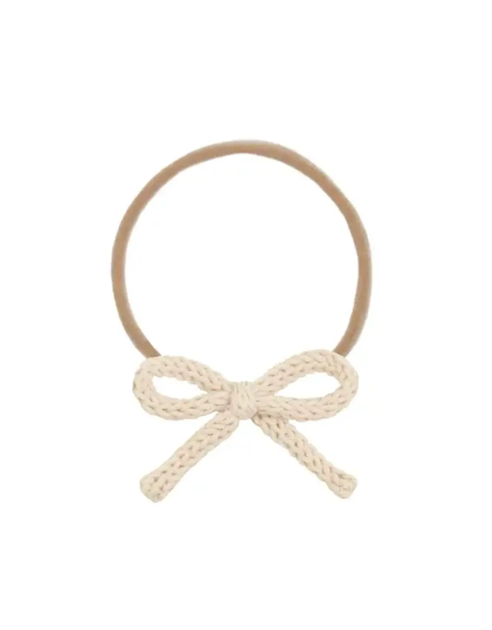 Lou Lou & Company Lou Lou- Crochet Bow on Nylon Headband: Oat