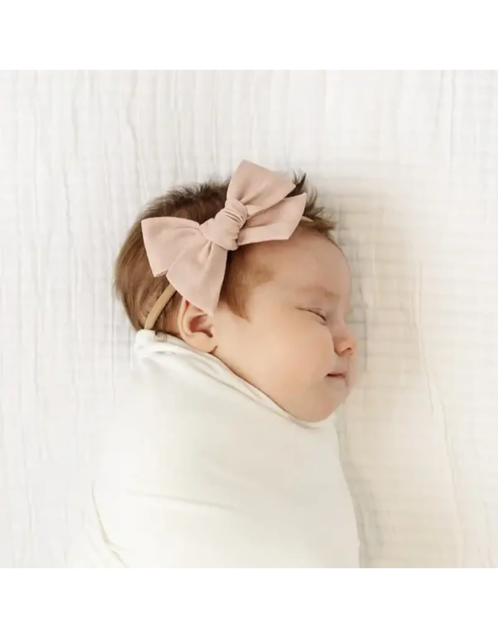 Lou Lou & Company Lou Lou - Linen Bow Headband: Rose