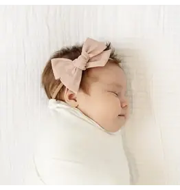Lou Lou & Company Lou Lou - Linen Bow Headband: Rose