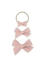 Lou Lou & Company Lou Lou - Linen Bow Headband: Rose