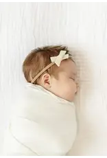 Lou Lou & Company Lou Lou - Linen Bow Headband: Ivory