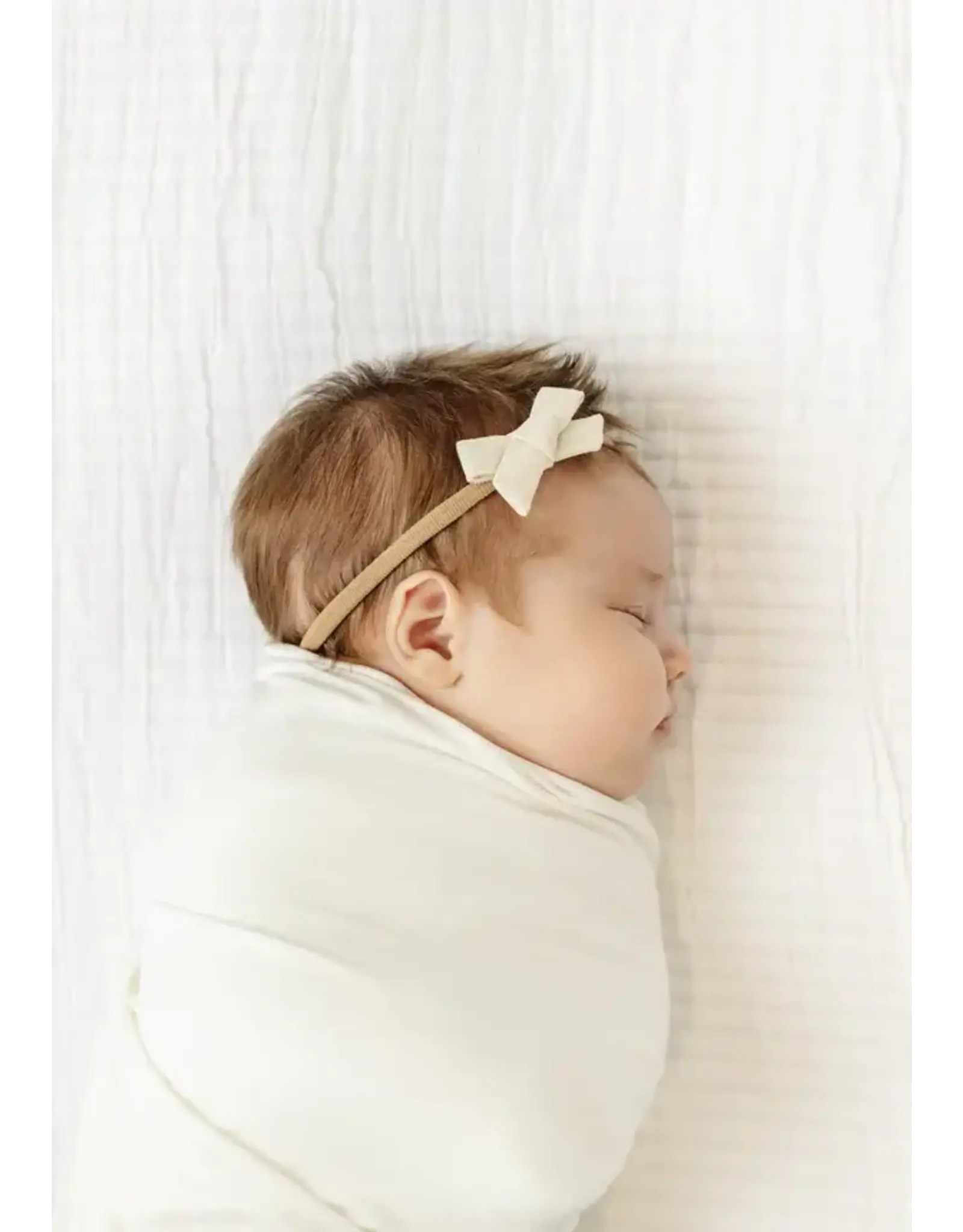 Lou Lou & Company Lou Lou - Linen Bow Headband: Ivory