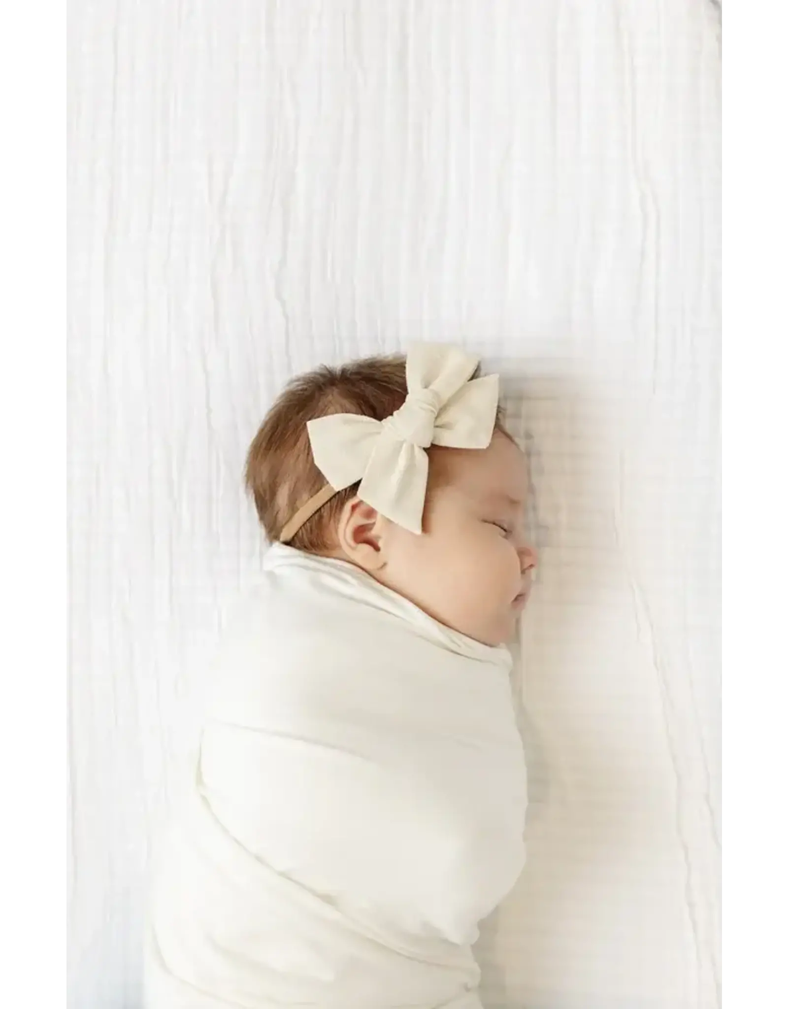 Lou Lou & Company Lou Lou - Linen Bow Headband: Ivory
