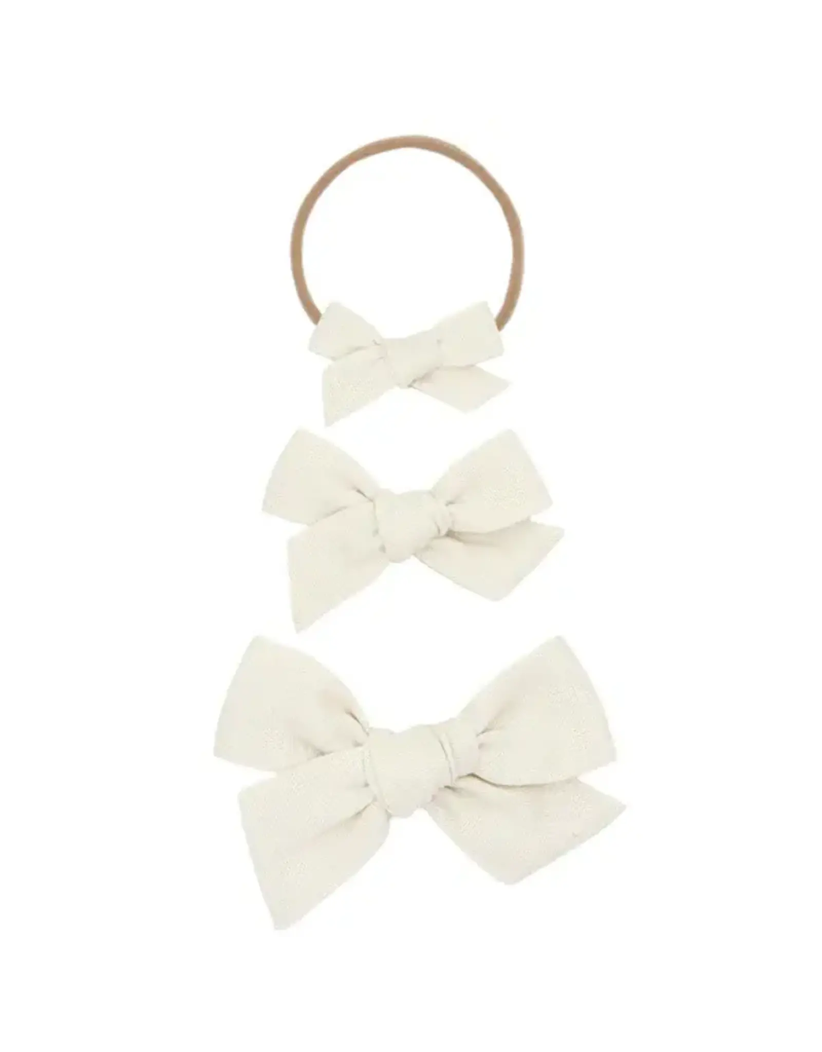 Lou Lou & Company Lou Lou - Linen Bow Headband: Ivory