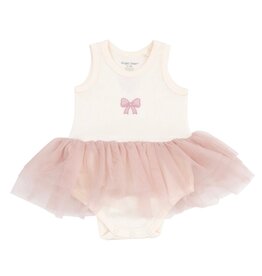 Angel Dear Angel Dear- Bows & Ballet Rib Tank Bodysuit Tutu
