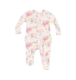 Angel Dear Angel Dear- Pick A Posy Two-Way Ruffle Zip Footie