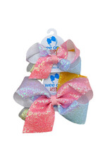 Wee Ones- Pastel Ombre Printed Sequin Hairbow