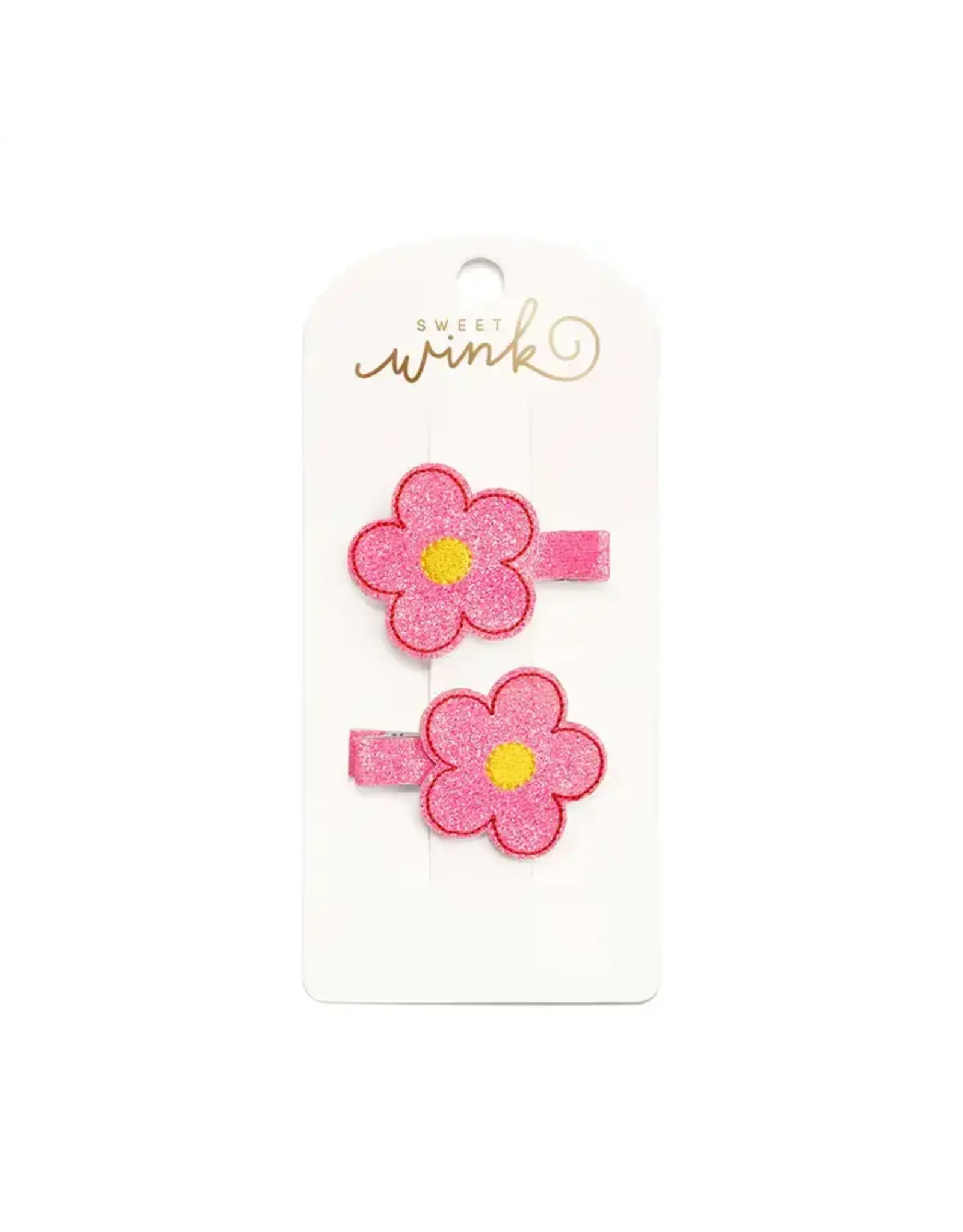 Sweet Wink- Pink Daisy Clip Set