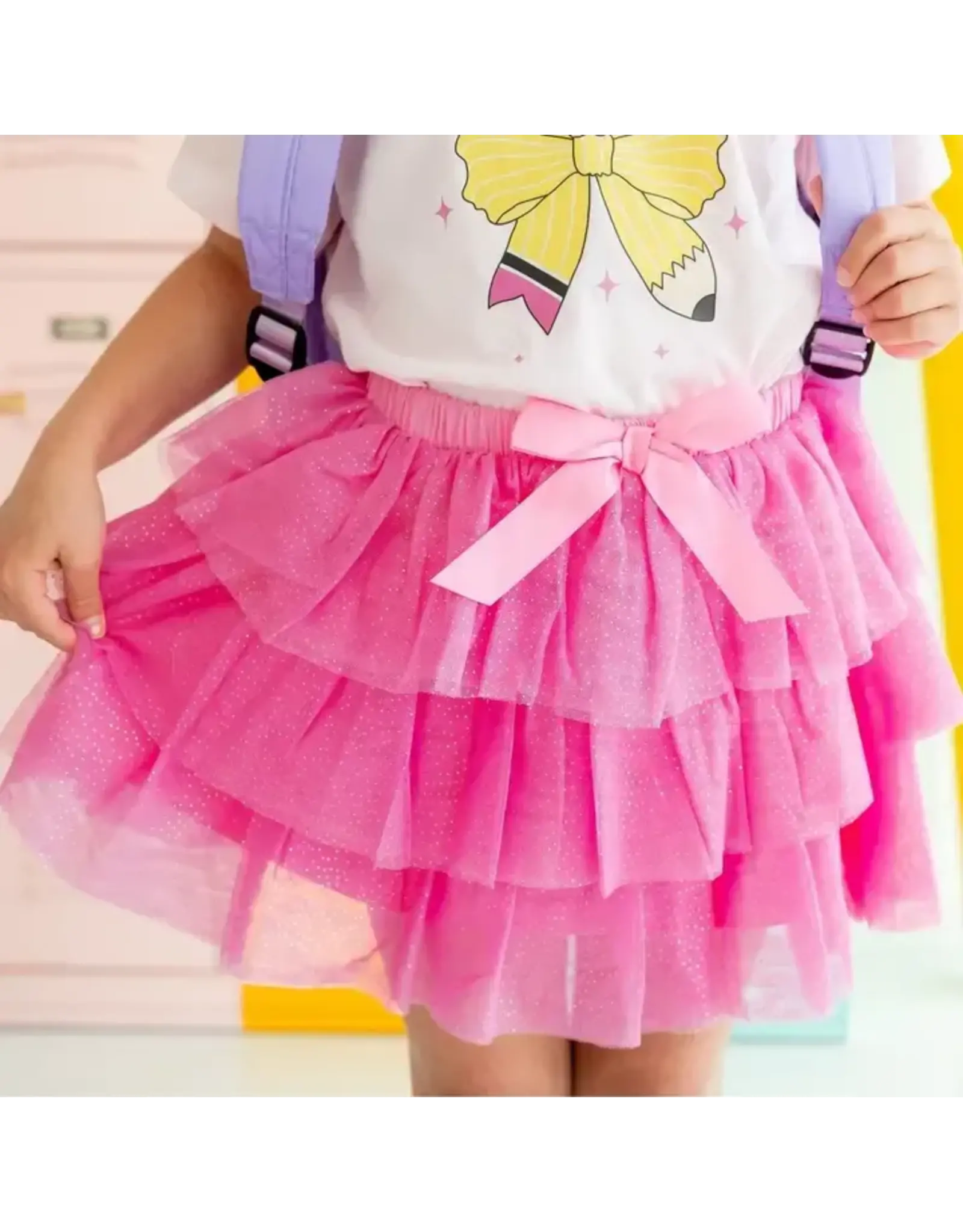 Sweet Wink Sweet Wink- Raspberry Bow Tiered Tutu