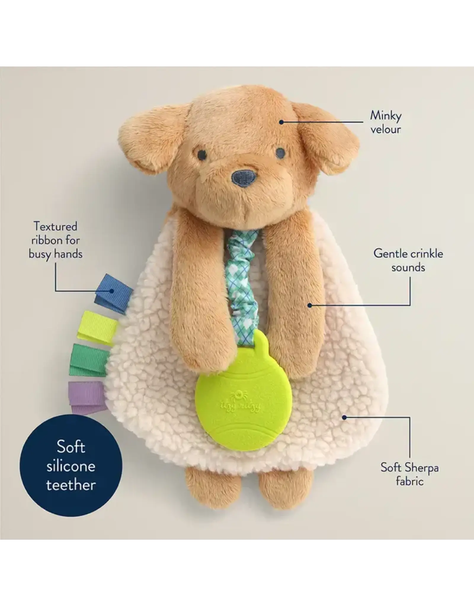 Itzy Ritzy Itzy Ritzy- Plush Lovey w/Silicone Toy: Puppy