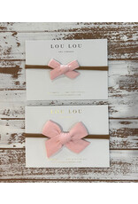Lou Lou & Company Lou Lou - Linen Bow Headband: Pink