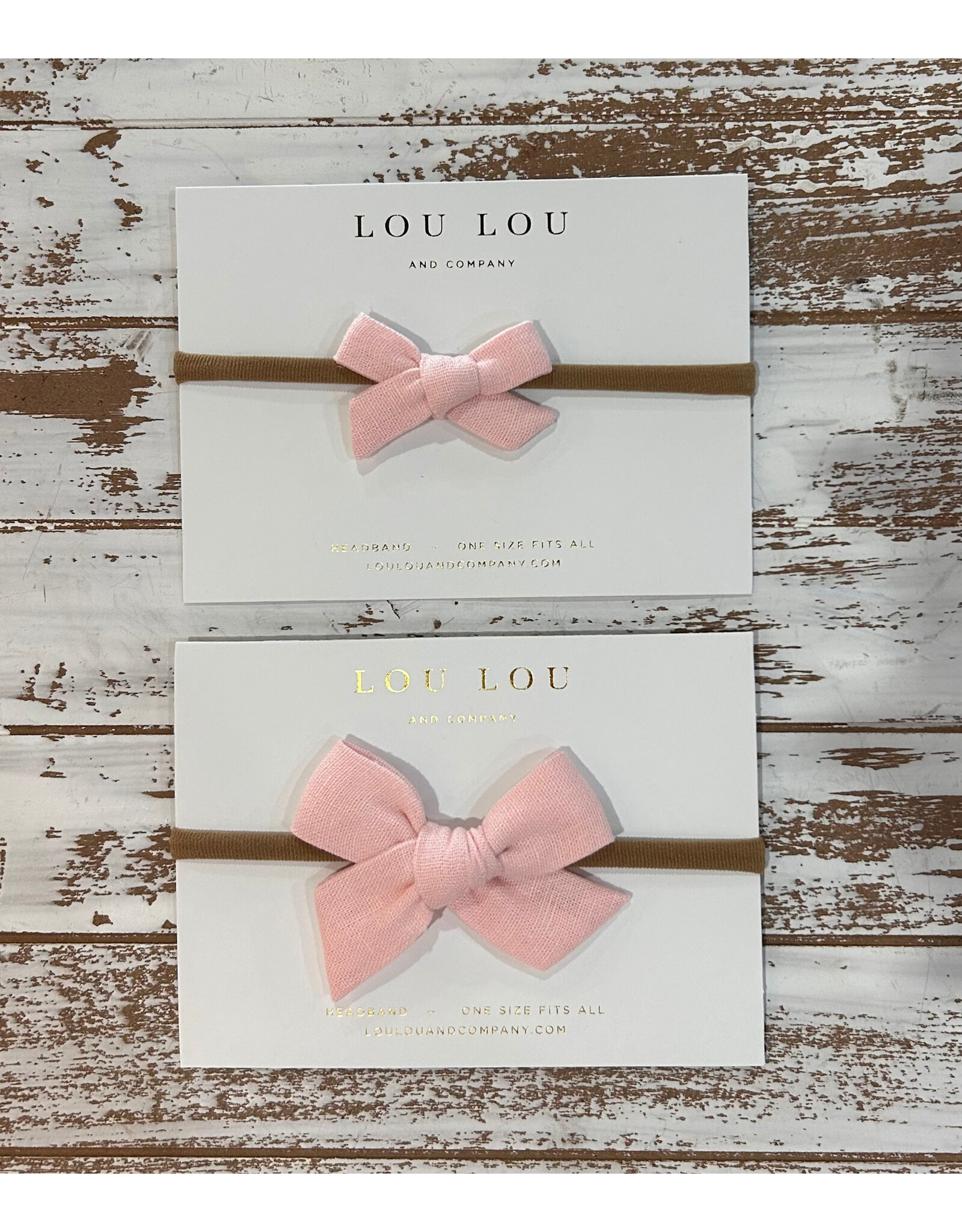 Lou Lou & Company Lou Lou - Linen Bow Headband: Pink